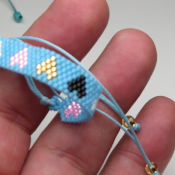 Work of Art Hand Made Beaded Bracelets Colorful - Picture 2 of 2